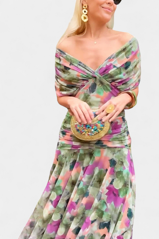 women floral dress in blue for summer occasions 5