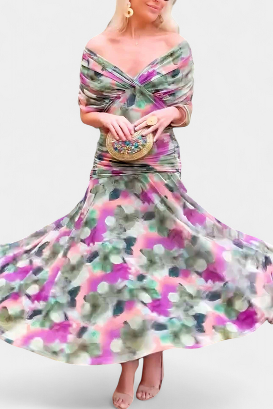 women floral dress in blue for summer occasions 6