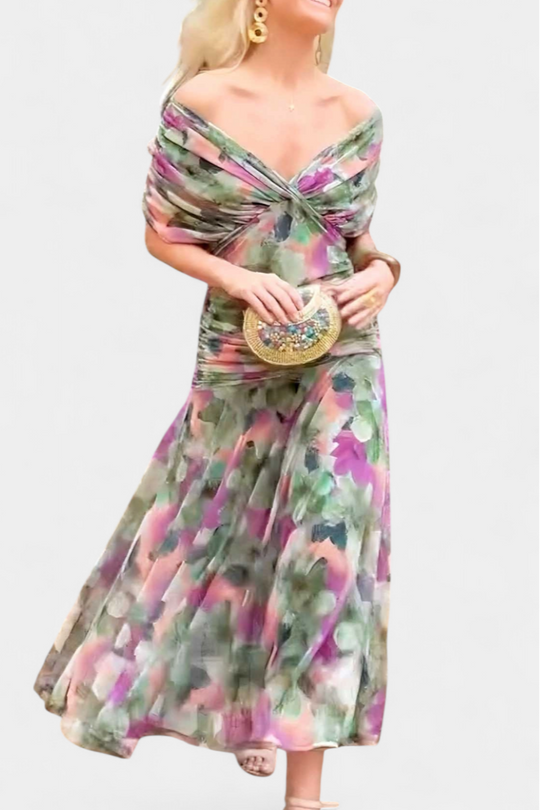 women floral dress in blue for summer occasions 8