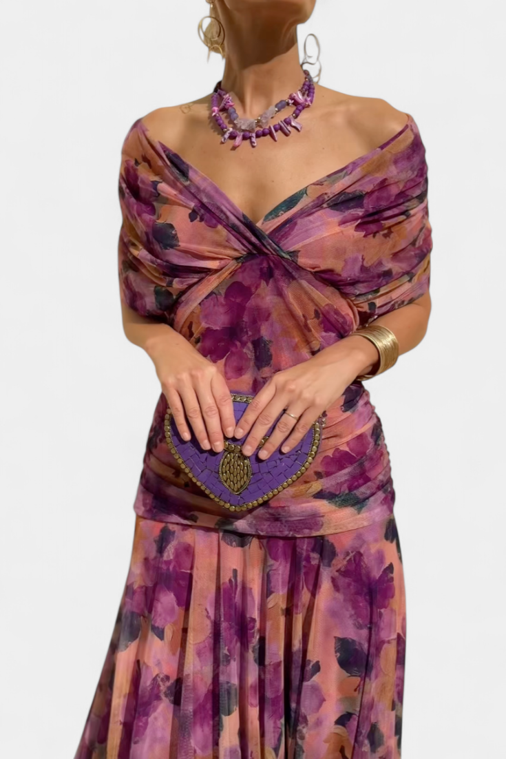 women floral dress in blue for summer occasions 9