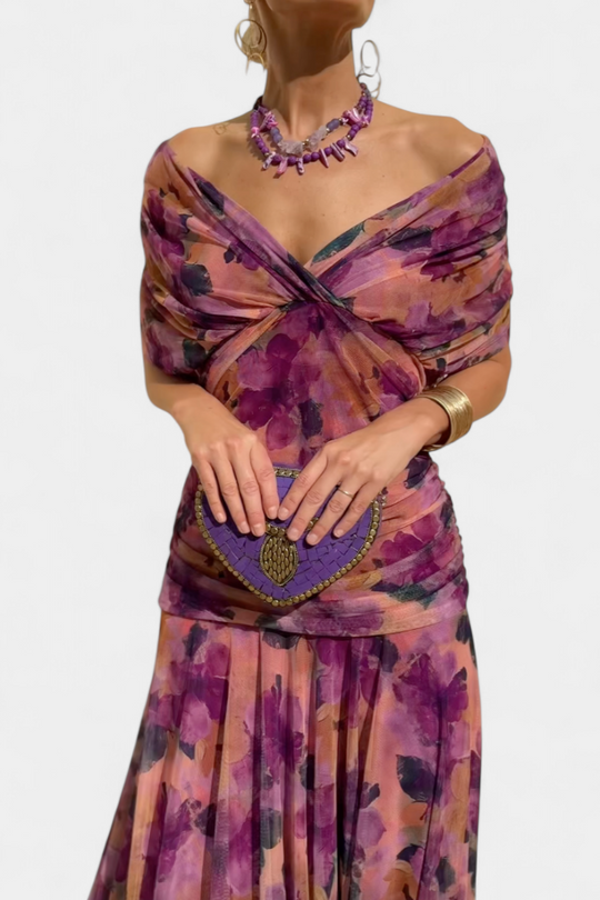 women floral dress in blue for summer occasions 9