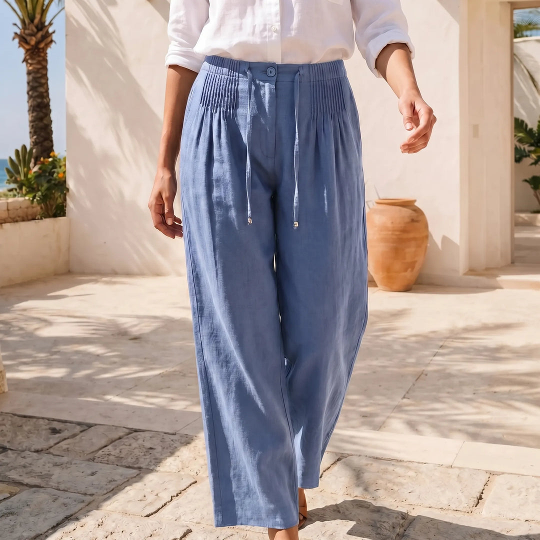 Esther  - High-Waist Wide-Leg Casual Pants