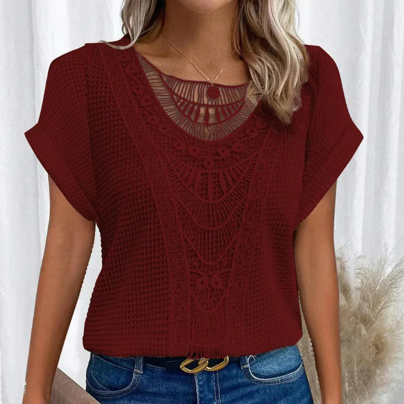 Faye  - Lace Panel Blouse
