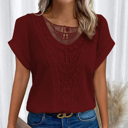Faye  - Lace Panel Blouse