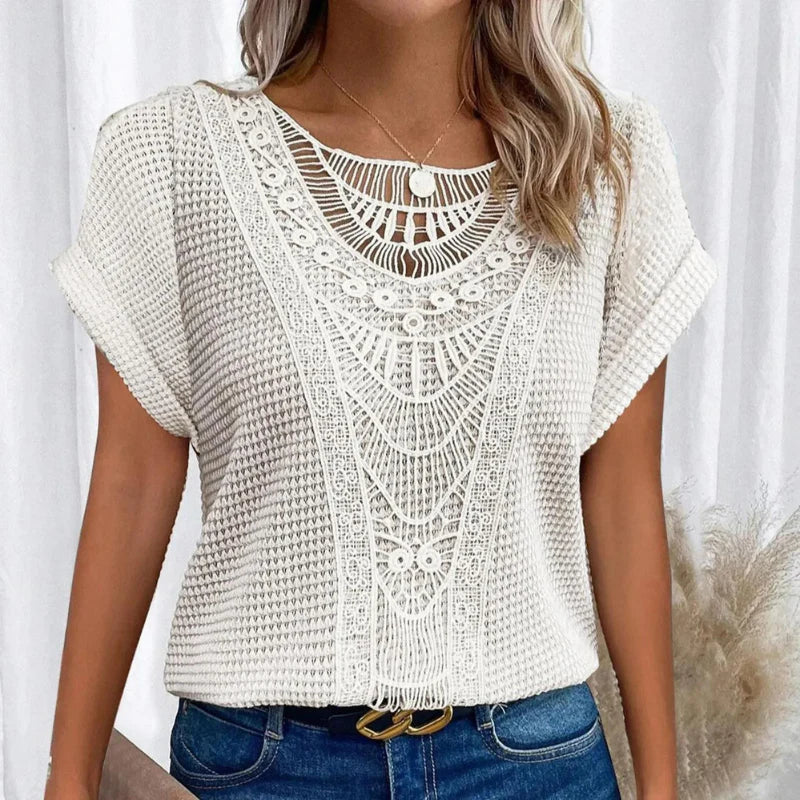 Faye  - Lace Panel Blouse