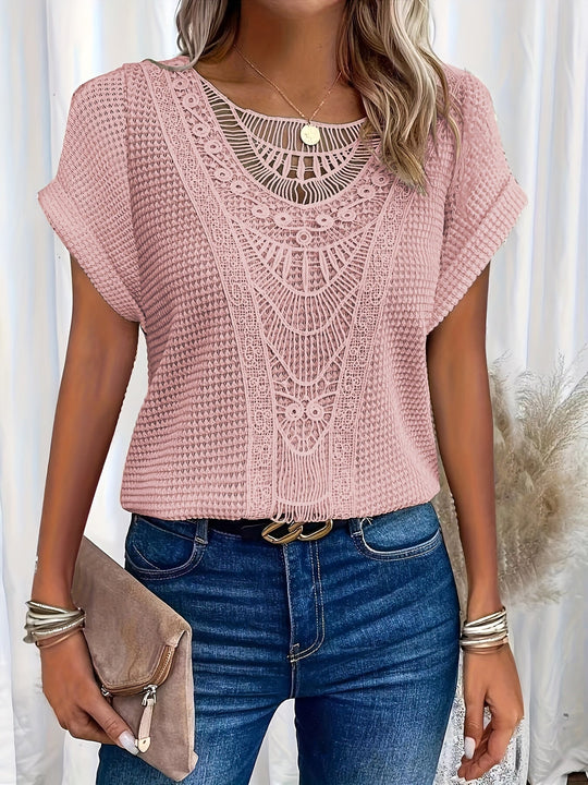 Faye  - Lace Panel Blouse