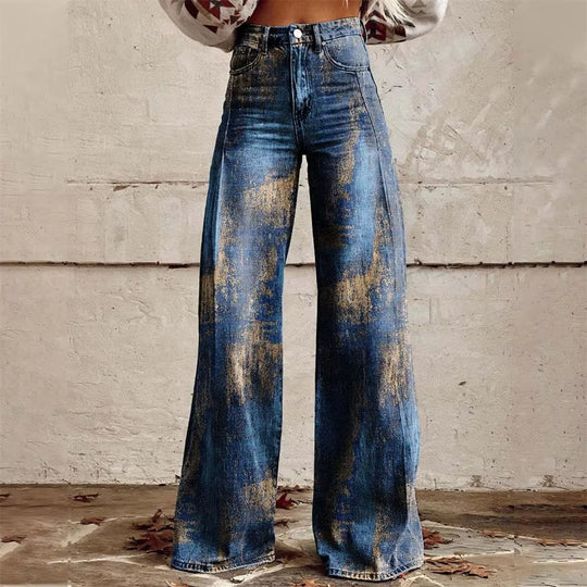 women denim jeans in floral for casual outings 2