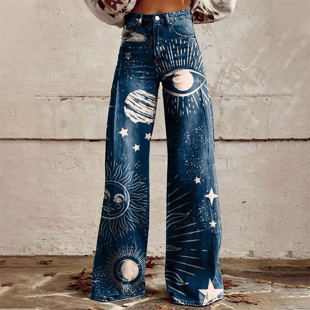 women denim jeans in floral for casual outings 4