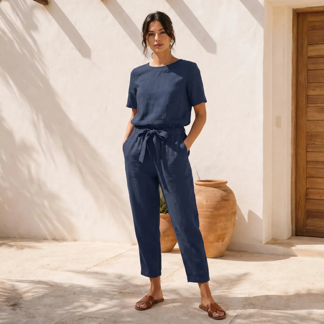 Frances  - Short Sleeve Top And Trouser Set
