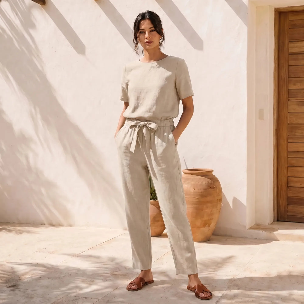 Frances  - Short Sleeve Top And Trouser Set
