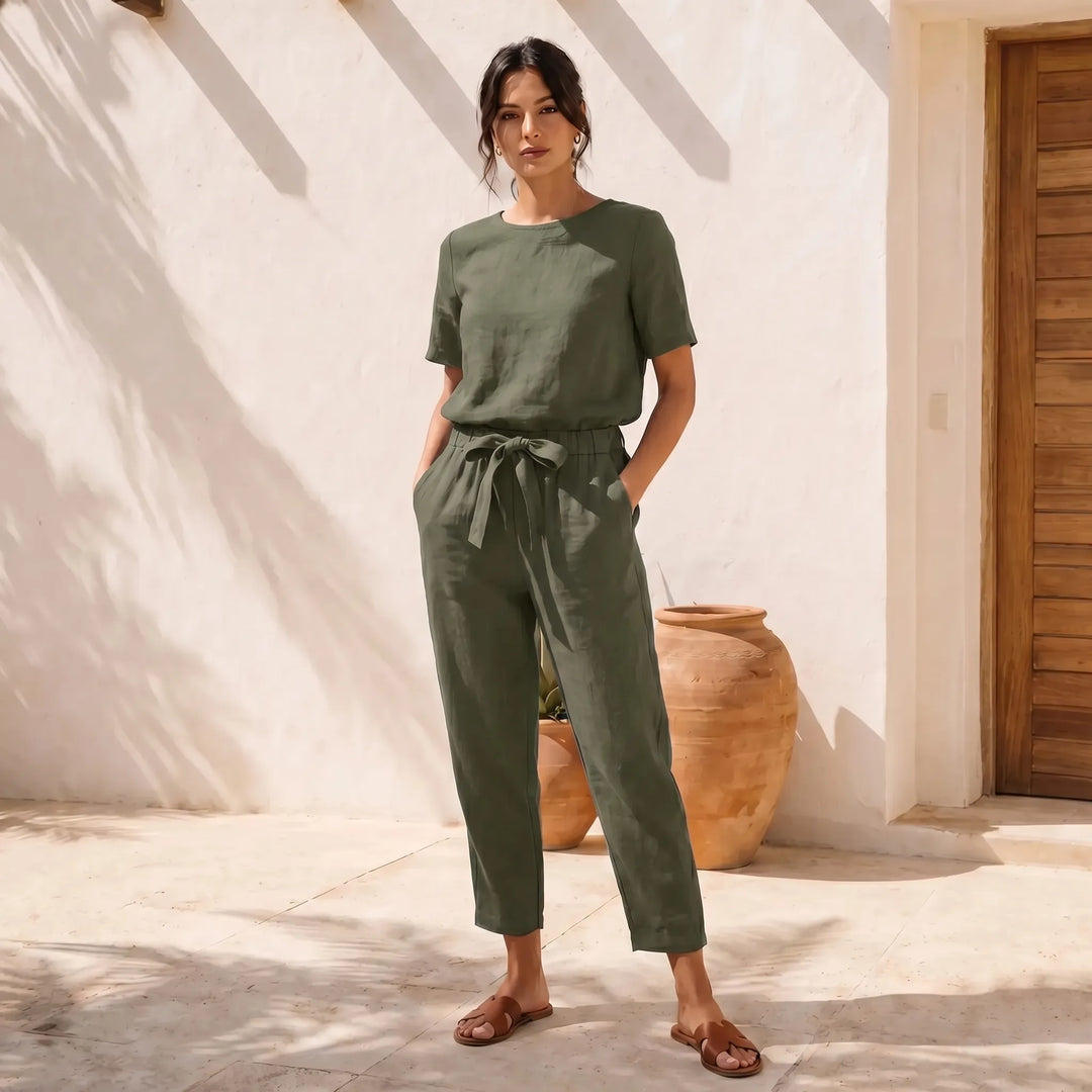 Frances  - Short Sleeve Top And Trouser Set