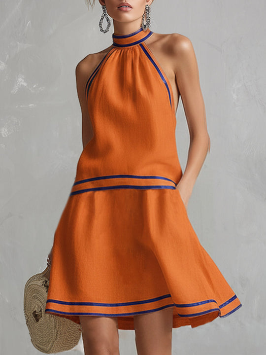 Francis  - Halter Neck Mini Dress Warm Weather Outings