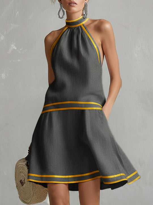 Francis  - Halter Neck Mini Dress Warm Weather Outings