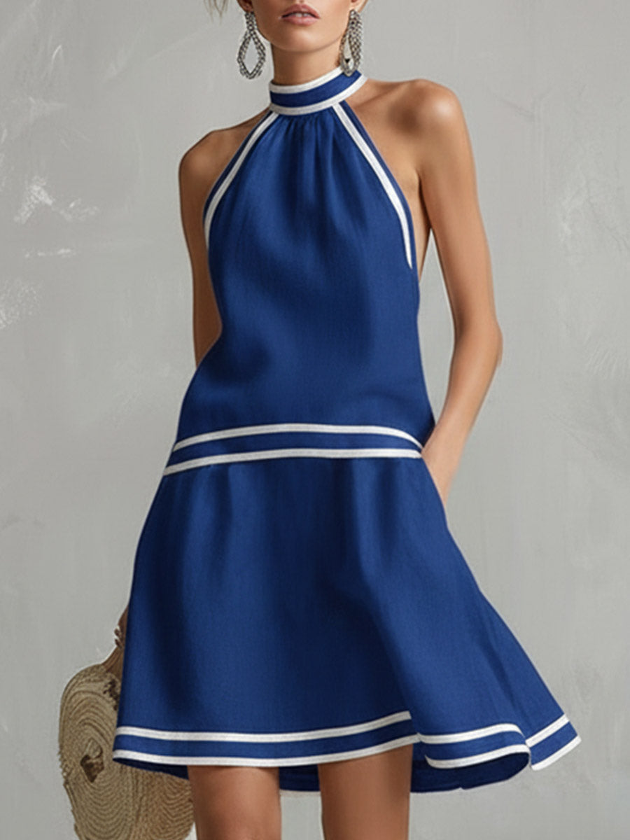 Francis  - Halter Neck Mini Dress Warm Weather Outings