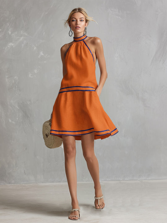 Francis  - Halter Neck Mini Dress Warm Weather Outings