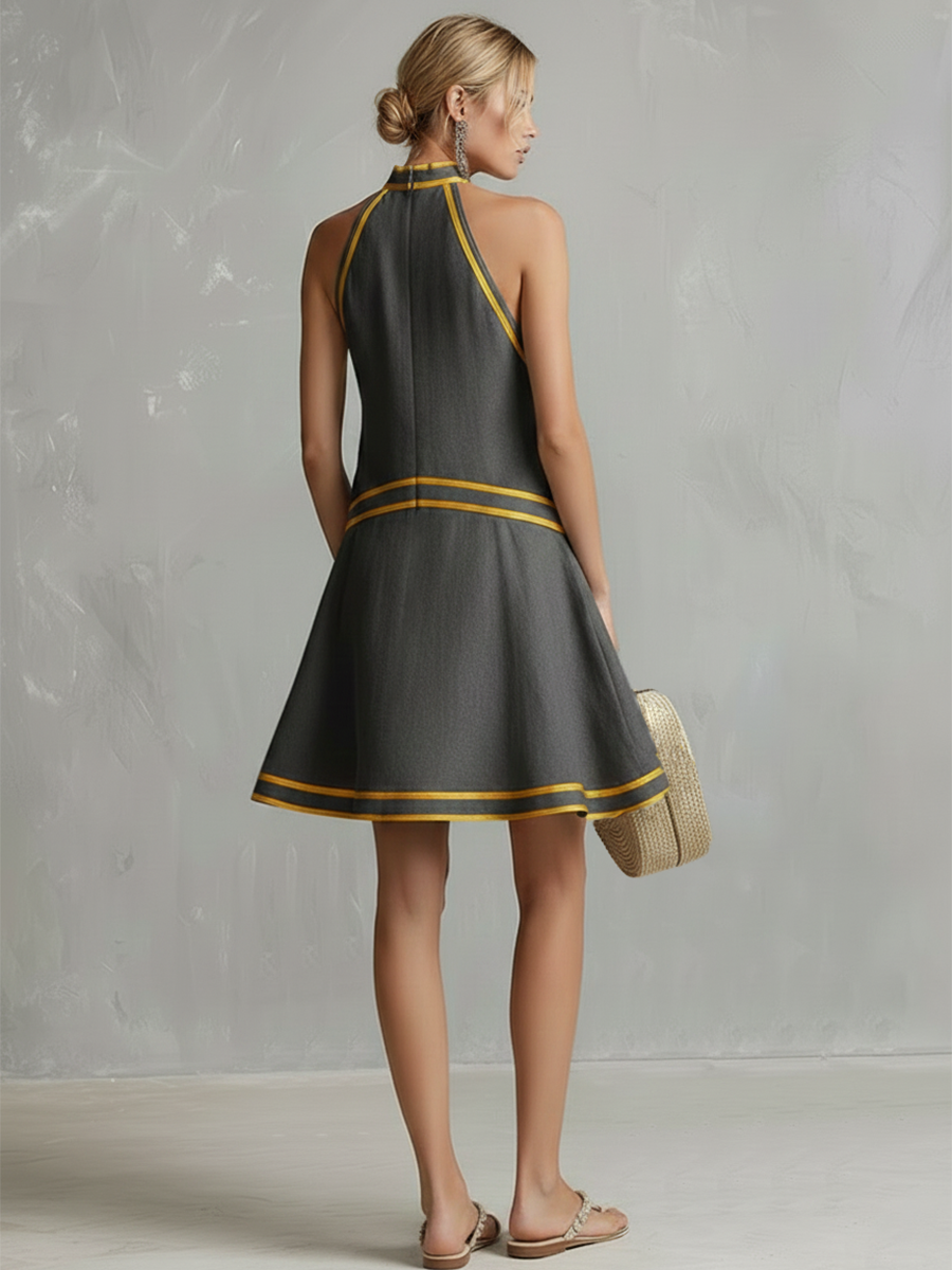 Francis  - Halter Neck Mini Dress Warm Weather Outings