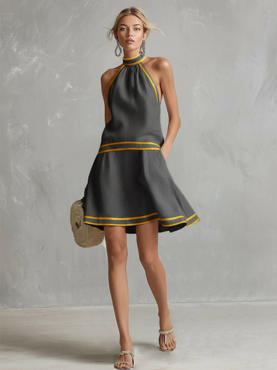 Francis  - Halter Neck Mini Dress Warm Weather Outings