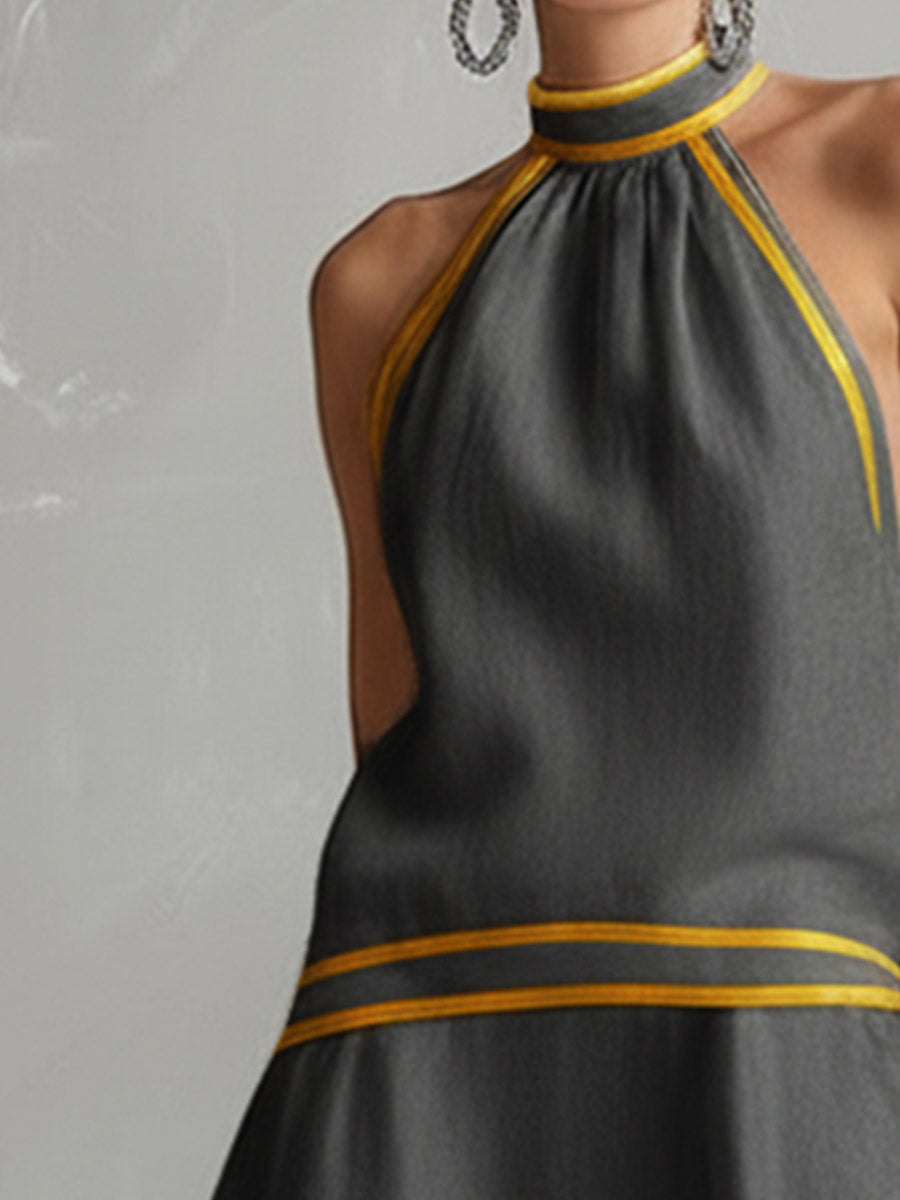Francis  - Halter Neck Mini Dress Warm Weather Outings