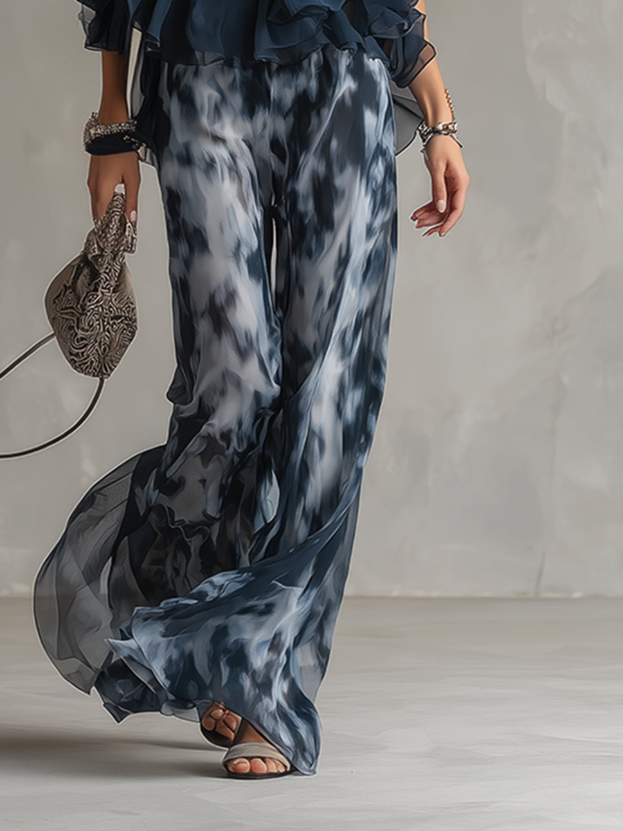 Heather  - Two-Piece Wide-Leg Outfit Evening City Outings
