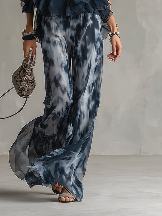 Heather  - Two-Piece Wide-Leg Outfit Evening City Outings