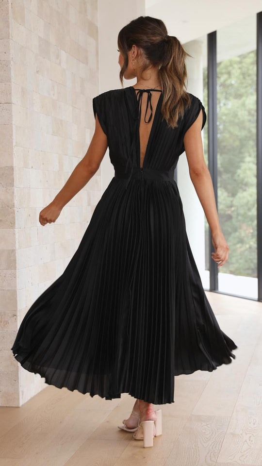 Henrietta  - Pleated Sleeveless Maxi Dress