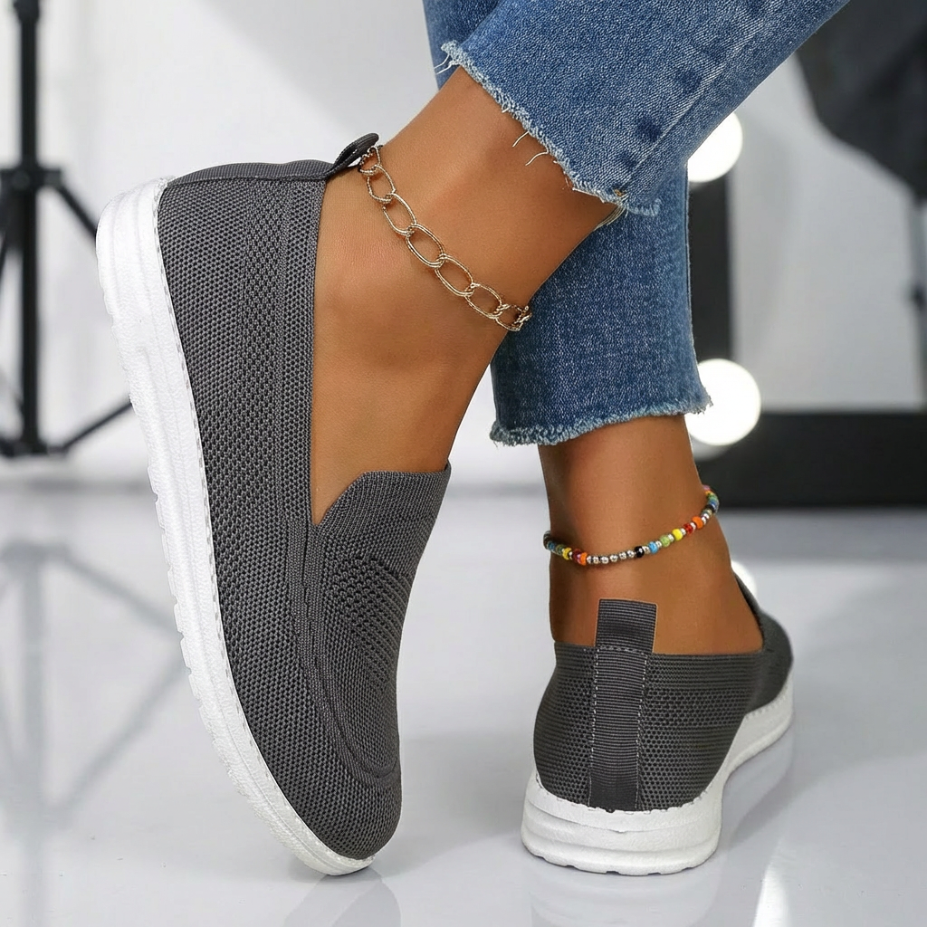 Rachel - Lightweight Knit Slip On Sneakers-Women&