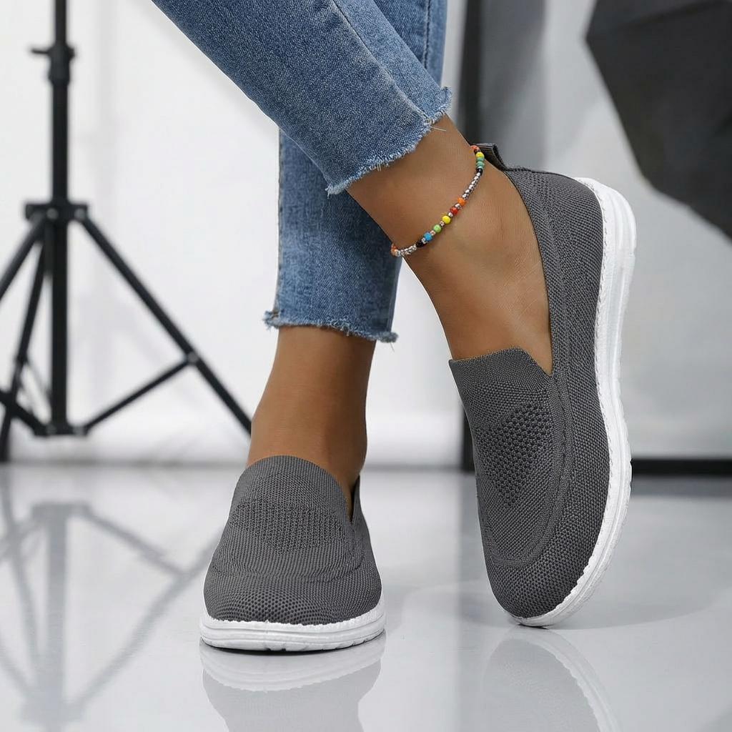 Rachel - Lightweight Knit Slip On Sneakers-Women&