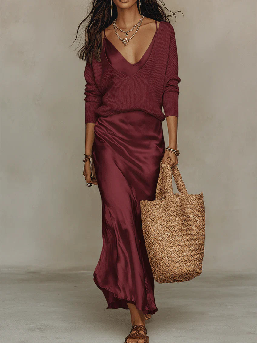 Jeannette  - 2-Piece slip Dress Set