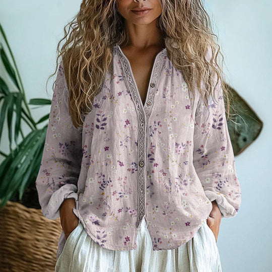 Jennifer  - Printed Long Sleeve Blouse