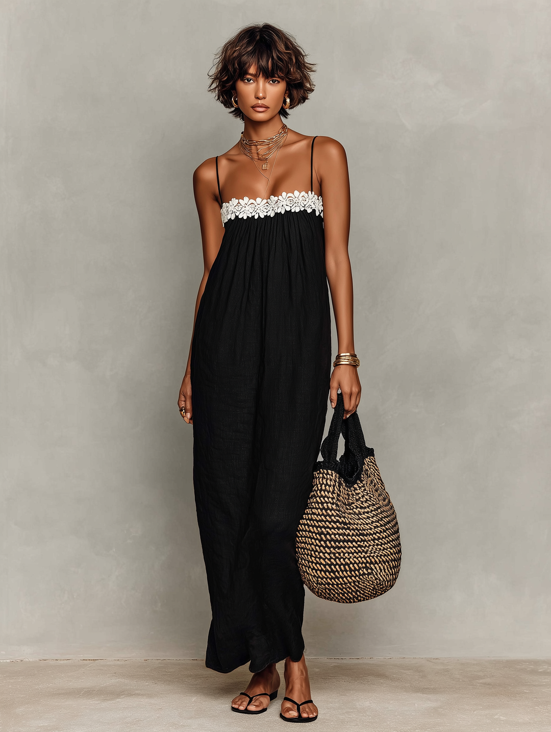 Jessie  - Relaxed Casual Maxi Dress Staying Cool Outside