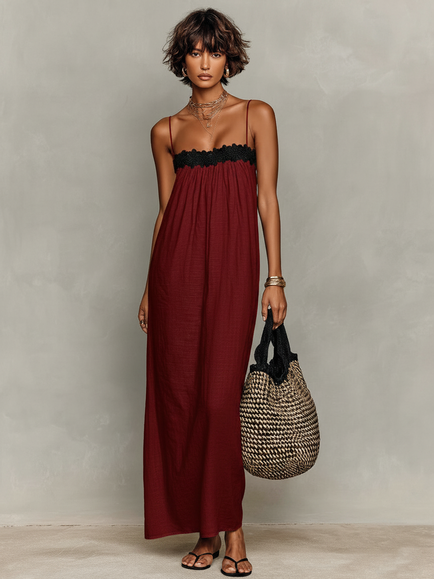 Jessie  - Relaxed Casual Maxi Dress Staying Cool Outside