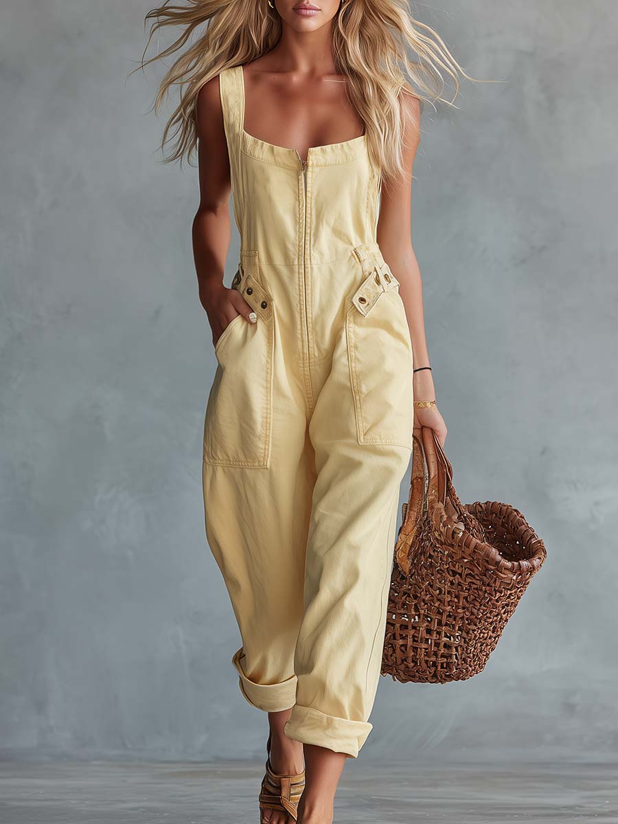 Jodi  - Sleeveless Casual Jumpsuit Weekend Wear
