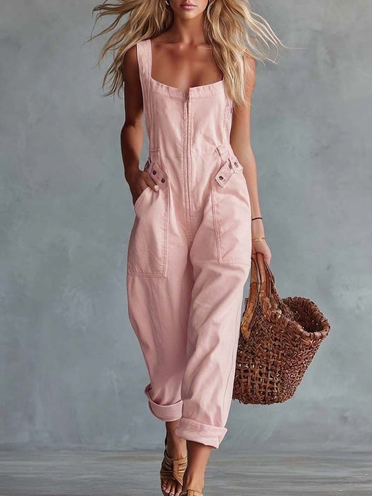Jodi  - Sleeveless Casual Jumpsuit Weekend Wear