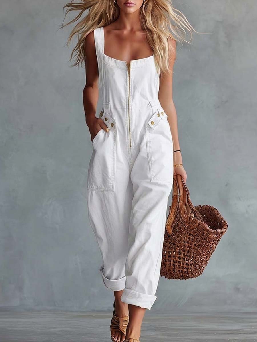 Jodi  - Sleeveless Casual Jumpsuit Weekend Wear