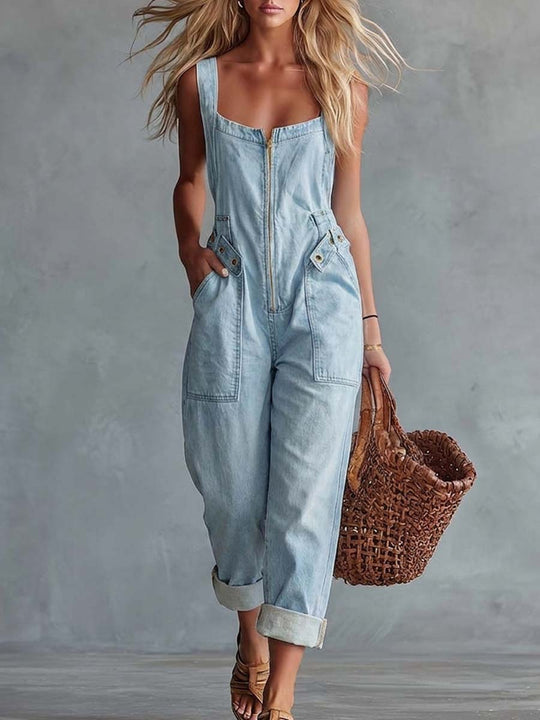 Jodi  - Sleeveless Casual Jumpsuit Weekend Wear