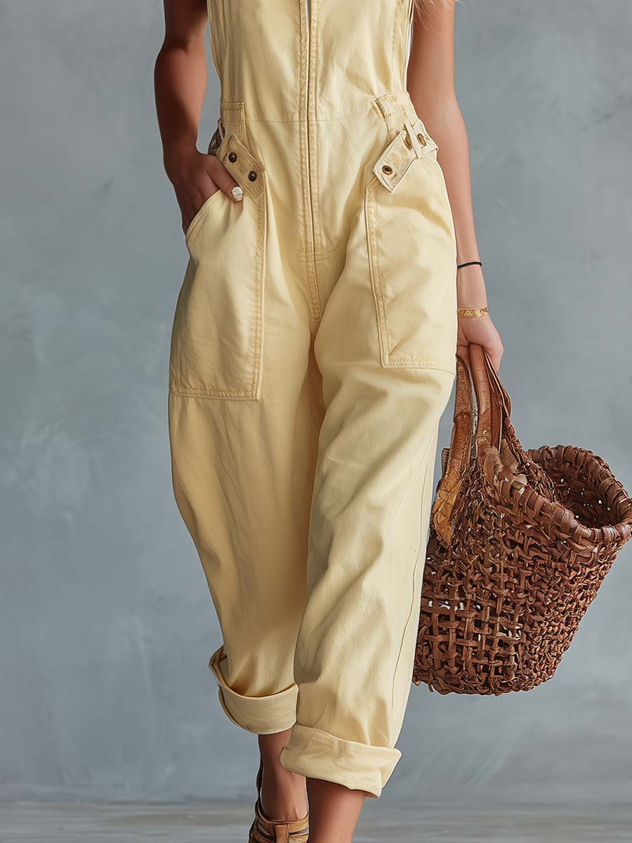 Jodi  - Sleeveless Casual Jumpsuit Weekend Wear