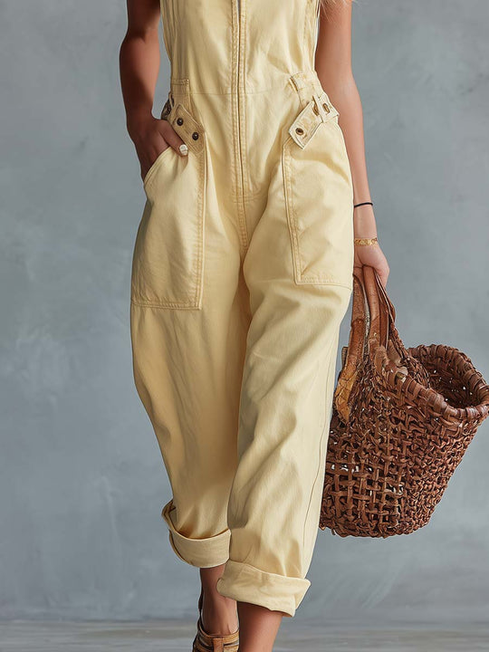 Jodi  - Sleeveless Casual Jumpsuit Weekend Wear