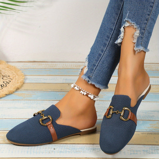 Juana  - Closed-Toe Slip-On Mules Casual Daily Wear
