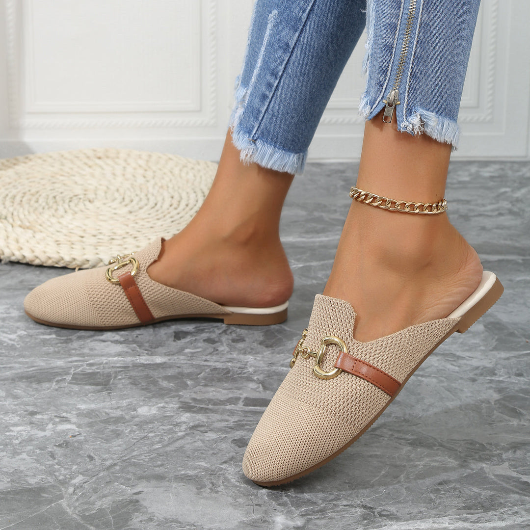Juana  - Closed-Toe Slip-On Mules Casual Daily Wear