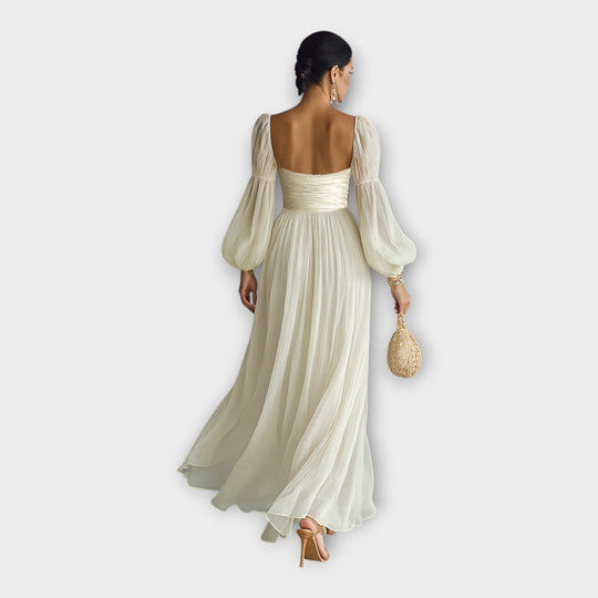 Judy  - Flowing Sheer Maxi Dress Evening Events