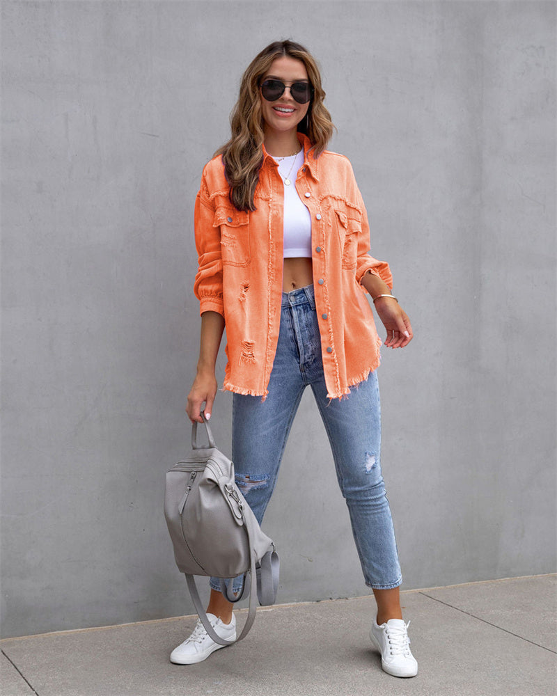 women denim jacket in blue for casual outings 1