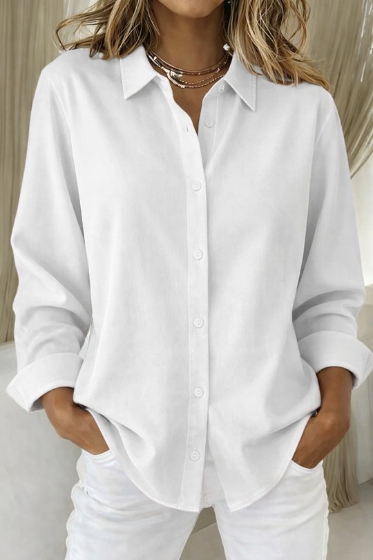 Karen  - Long-Sleeve Button-Down Blouse