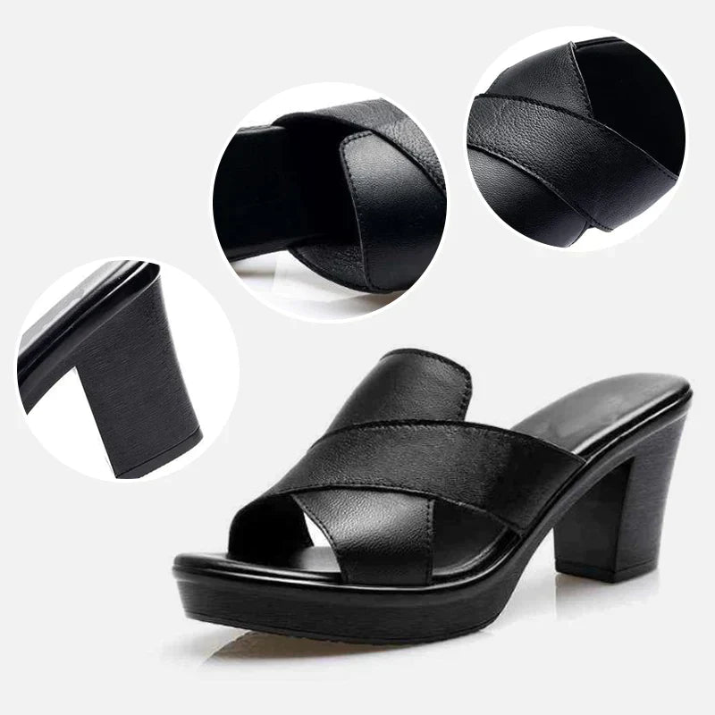 Kari  - Criss-Cross Wedge Sandals