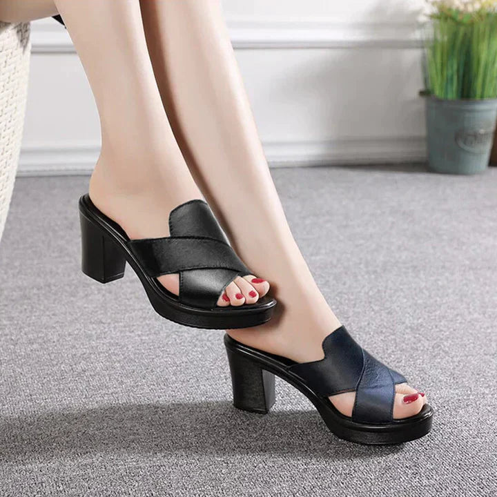 Kari  - Criss-Cross Wedge Sandals