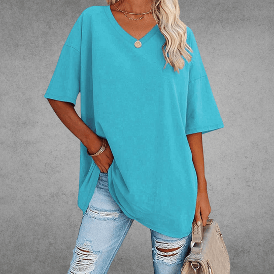 women cotton t-shirt in white for casual wear 2
