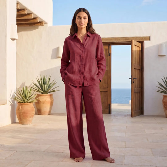 Kayla  - Loose Straight-Cut Two-Piece Set