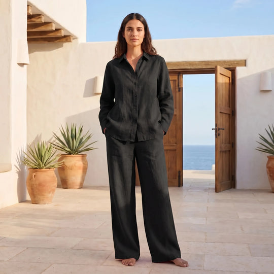 Kayla  - Loose Straight-Cut Two-Piece Set