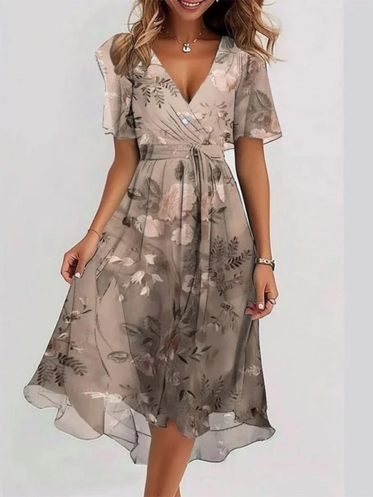 Kim  - V-Neck Midi Dress