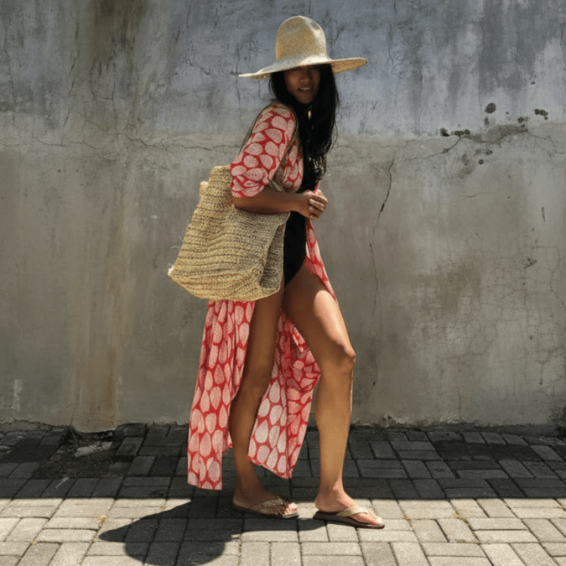 women floral kimono cover-up in multicolor for beach days 5