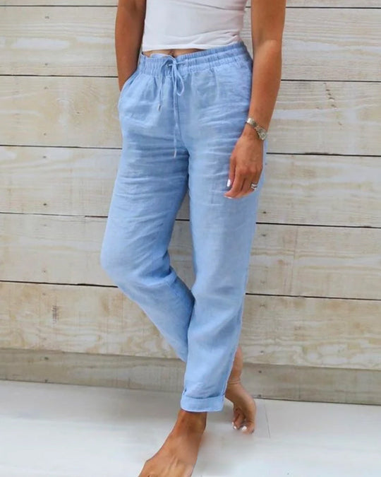 women loose fit trousers in black for casual wear 0